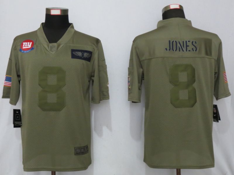 Men New York Giants #8 Jones Nike Camo 2019 Salute to Service Limited NFL Jerseys->baltimore ravens->NFL Jersey